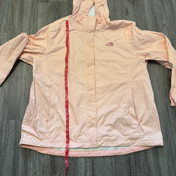 North Face Rain Full Zipper Jacket Light Pink Adjustable Dryvent Women Size XXXL - Picture 16 of 16